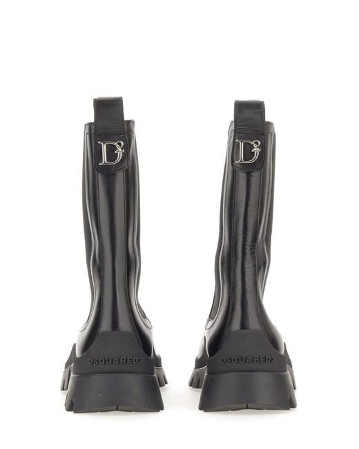 DSquared² Black Leather Boot