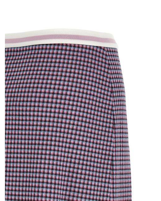 Marni Purple Houndstooth Skirt