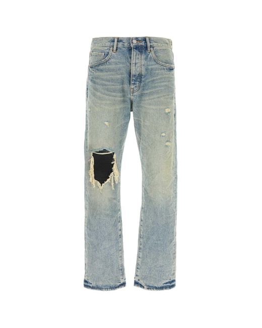 Purple Brand Blue Denim Jeans for men