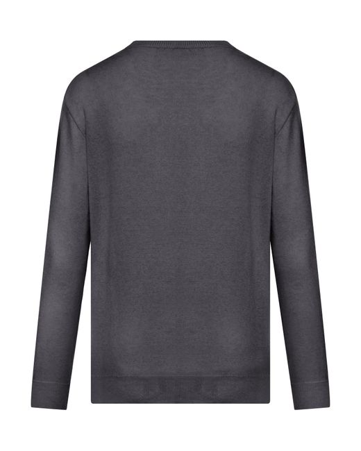 Brunello Cucinelli Gray Round Neck Sweater