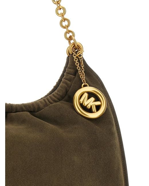 MICHAEL Michael Kors Brown Shoulder Bag Indie Suede Cow Leather