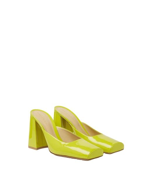 Bottega Veneta Yellow 100Mm Tower Mules