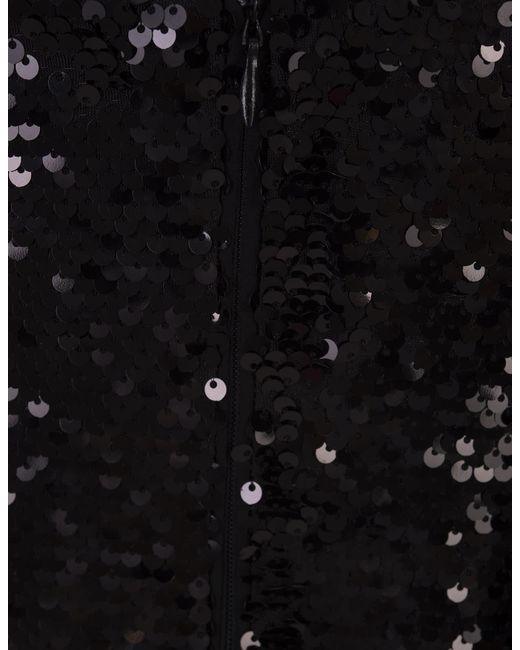 GIUSEPPE DI MORABITO Black Sequin Mini Dress