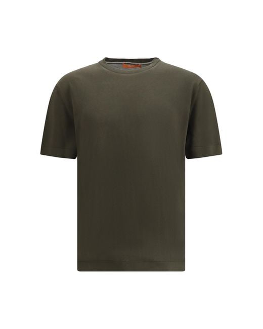 Cruna Green Knitted Cotton T-Shirt T-Shirts for men