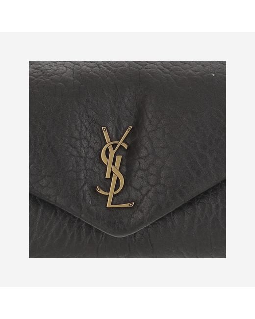 Saint Laurent Black Calypso Medium Leather Bag Lambskin Shoulder