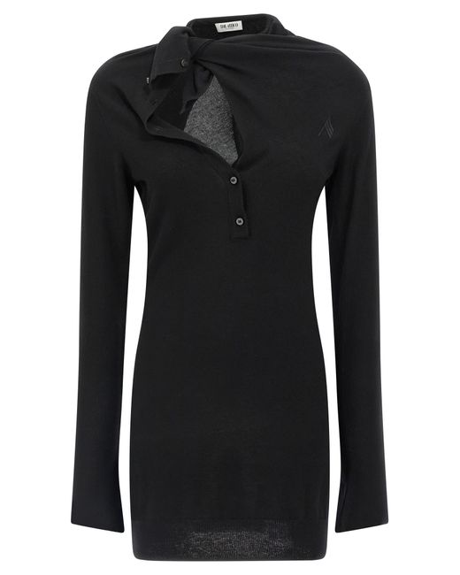 The Attico Black Cashmere Wool Dress