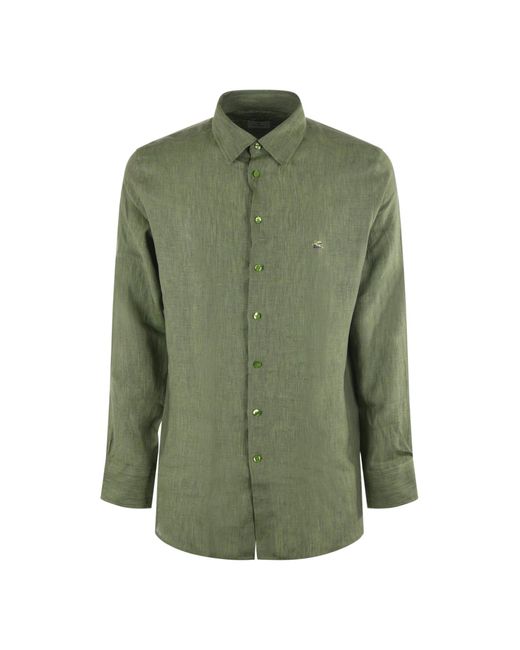 Etro Green Camicia Roma for men