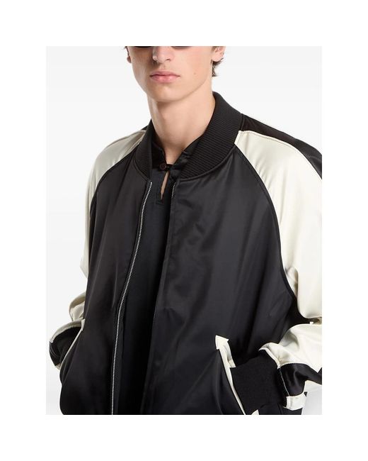 Adidas Black Bomber Jacket-Neutrals Polyester for men