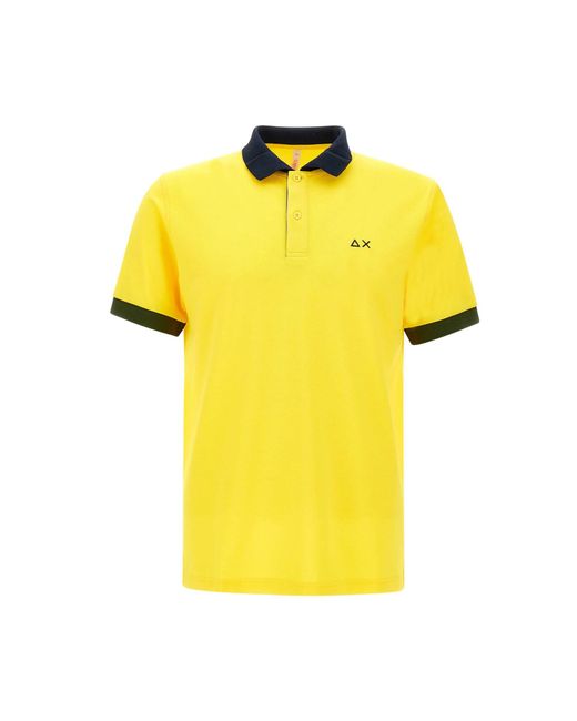 Sun 68 Yellow 3-Colors Cotton Polo Shirt for men
