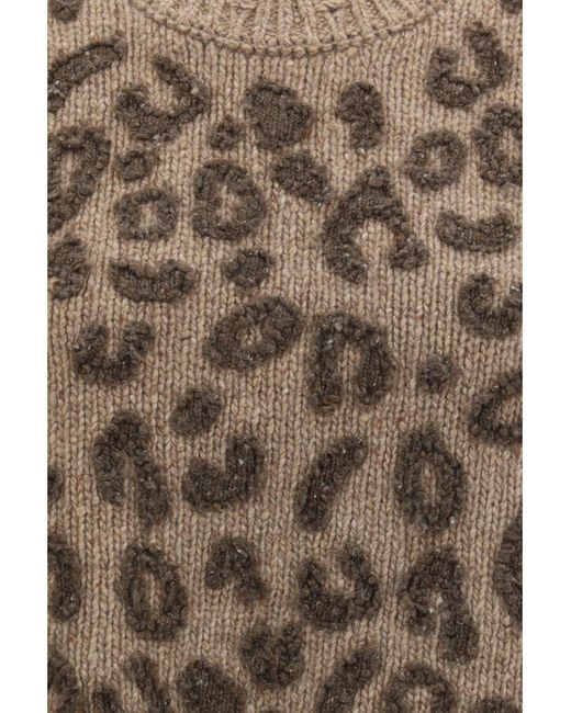 R13 Multicolor Animal-Print Cashmere Vest Kashmir/Capra Hircus Knitwear