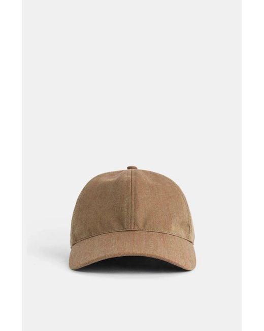 Sease Natural Camel Chevron Wool Cap Hat for men