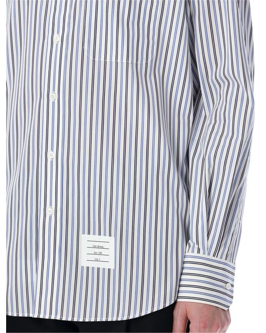 Thom Browne Gray Striped Shirt for men