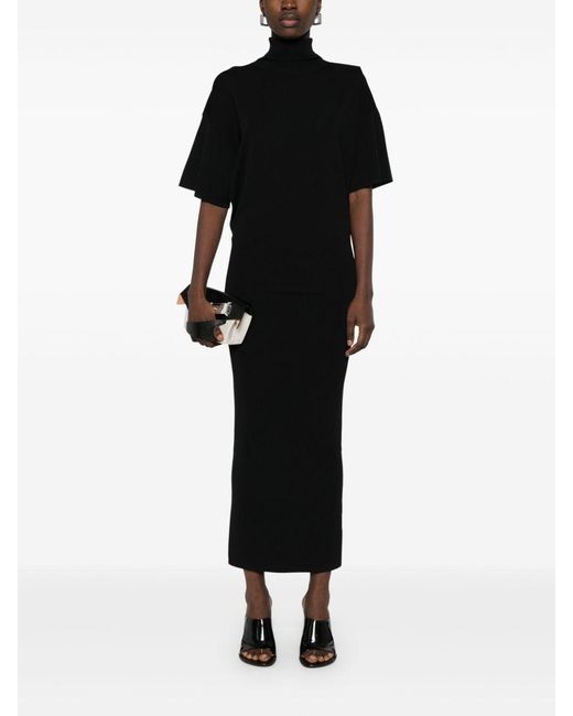 Herskind Black Elegant Synthetic Blend Dress