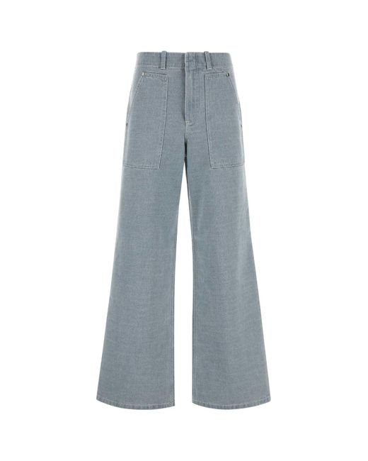 デニム・ジーパン Fendi Denim Wide-Leg Jeans Fendi Denim Wide-Leg Jeans in Blue | Lyst