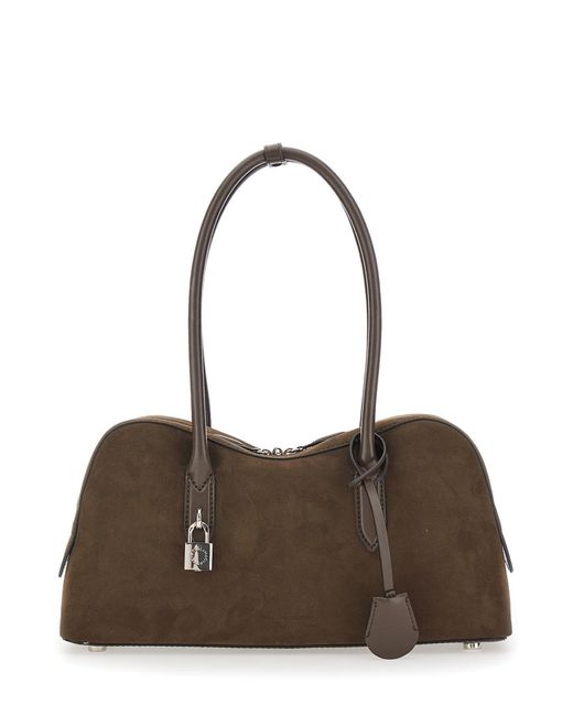 Stella McCartney Brown Shoulder Bag With Padlock With Logo Detail