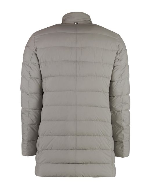 Herno Gray Techno-Nylon Down Jacket Polyamide Padded for men