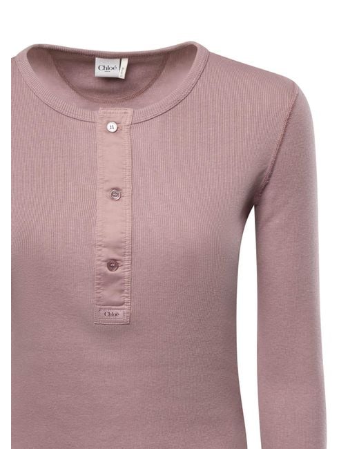 Chloé Pink Shirts Cotton