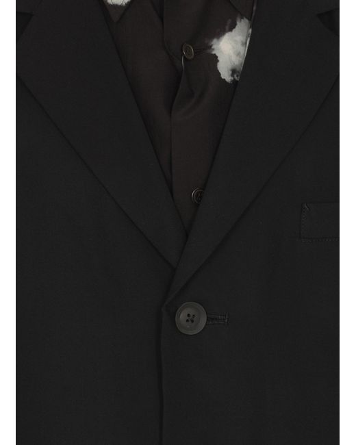 Yohji Yamamoto Black Cellulose Coat for men