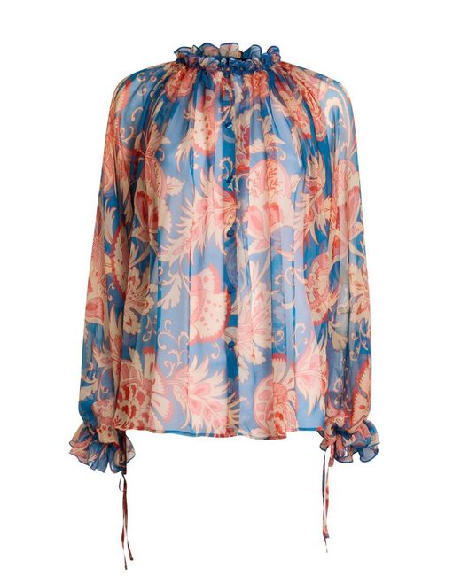 Etro White Blouse Silk Blouses
