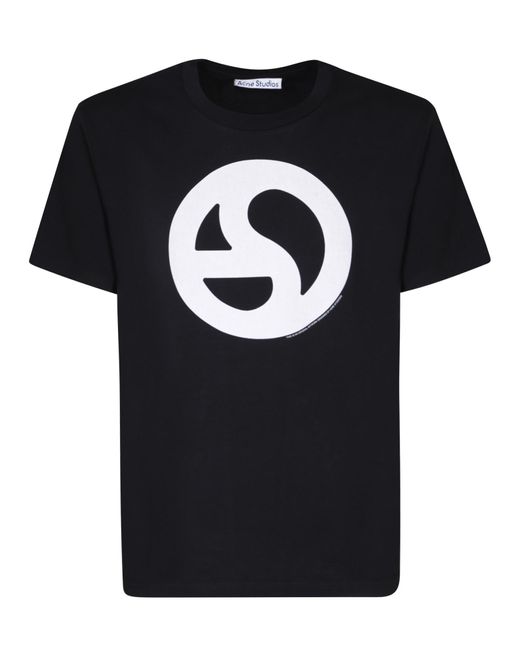Acne Black Everest Logogram Crewneck T-Shirt