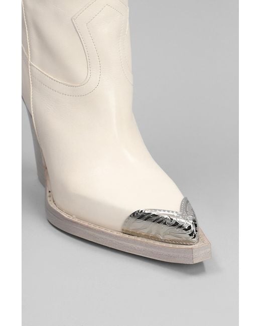 Paris Texas White El Dorado Texan Boots