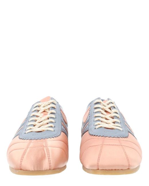 Dries Van Noten Pink Satin Sneaker Viscose Calf Leather Silk Trainers