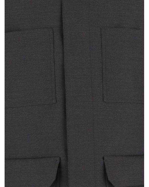 Gucci Black Wool Jacket With Four Pockets for men
