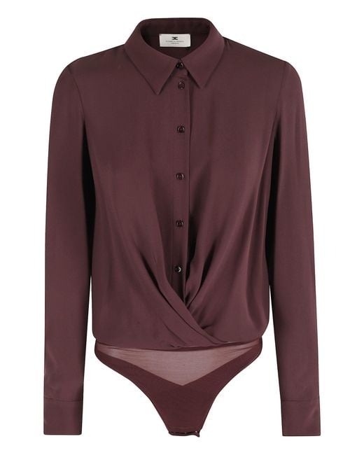 Elisabetta Franchi Purple Camicia A Body