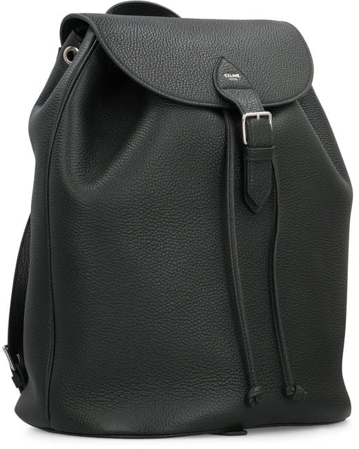 Céline Black Large Leather Backpack Calf Backpacks for men