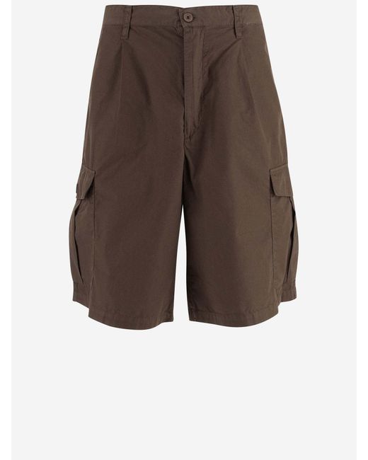 Emporio Armani Brown Cotton Bermuda Shorts for men