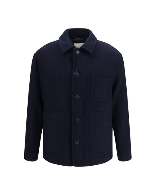 Brooksfield Blue Wool Work Jacket Knitwear for men