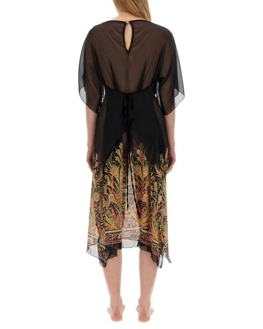 Etro Brown Caftan With Print
