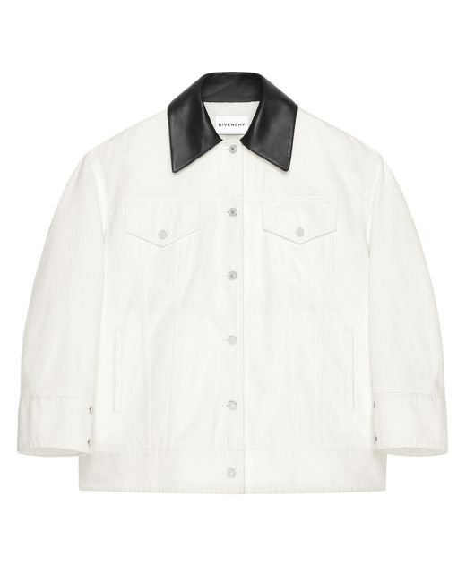 Givenchy White Denim Parka