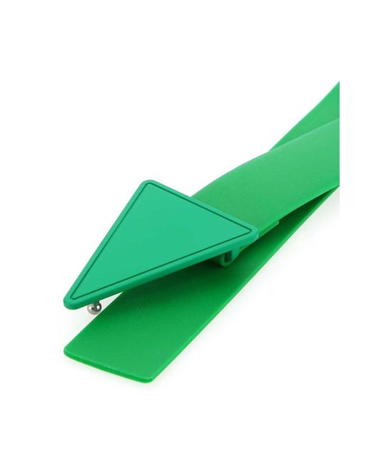 Bottega Veneta Green Triangle Patched Belt