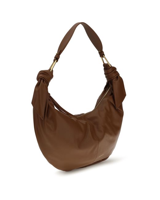 Coccinelle Brown Furoshiki Shoulder Bag Calf Leather Bos Taurus