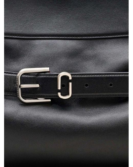 Marc Jacobs Black Satchel Bag Smooth Leather Satchel-Bags