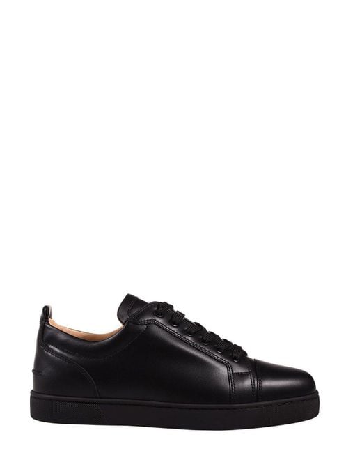 Christian Louboutin Black Leather Louis Junior Trainers, Size: for men