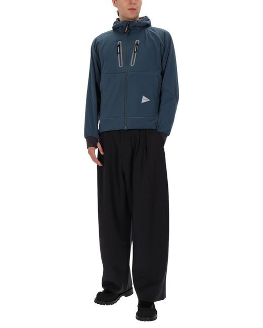 And Wander Blue Alpha Air Jacket Polyester for men