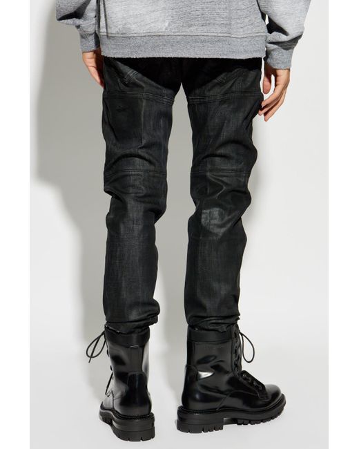 Black biker jeans outlet