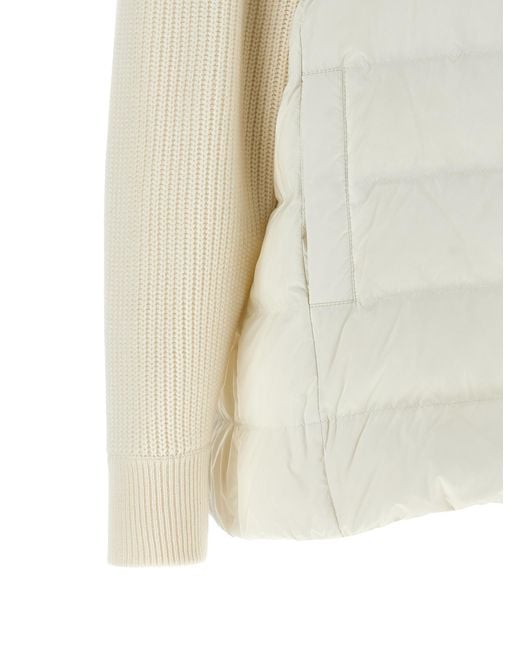 Brunello Cucinelli White Polyester Full-Length Jacket Clothing