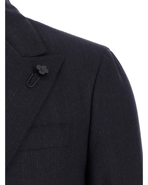 Lardini Blue Single-Breasted Suit With Classic Revers for men