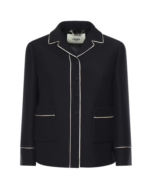 Fendi Black Shirts Wool
