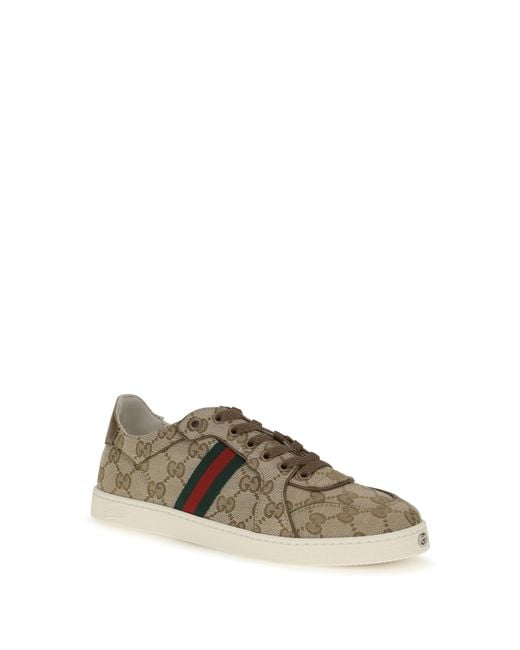 Gucci White Stretch Sneakers Canvas Upper: Fabric Trainers