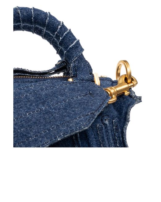 Chloé Blue Marcie Mini Denim Shoulder Bag