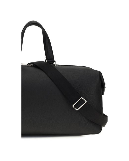 Fendi Black Calf Leather Bos Taurus Luggage And Travel for men