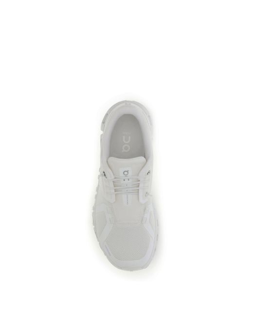 On Shoes White Sneakers Cloud 6 Upper: Recycled Polyester Trainers