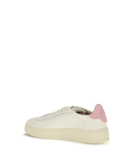 Autry White Sneakers Medialist Low Calf Leather Trainers