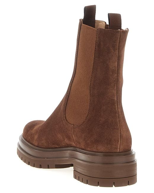Gianvito Rossi Brown 'Chester' Ankle Boots