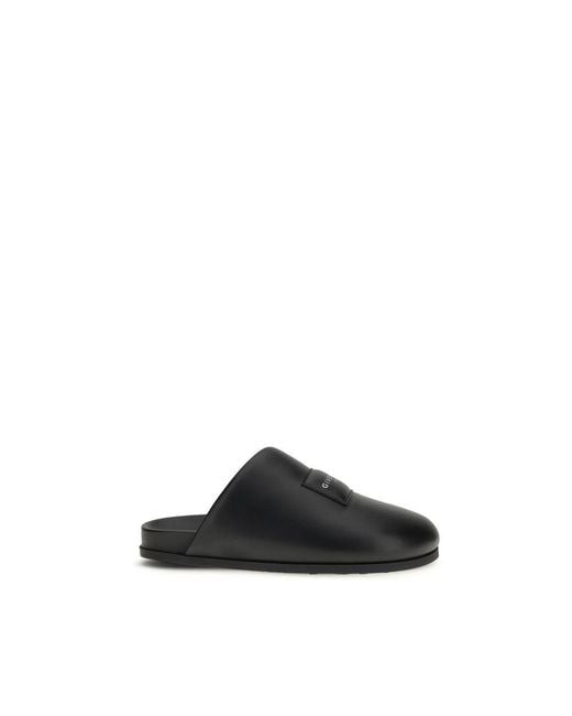 Givenchy Black Calf Leather Bos Taurus Mules for men