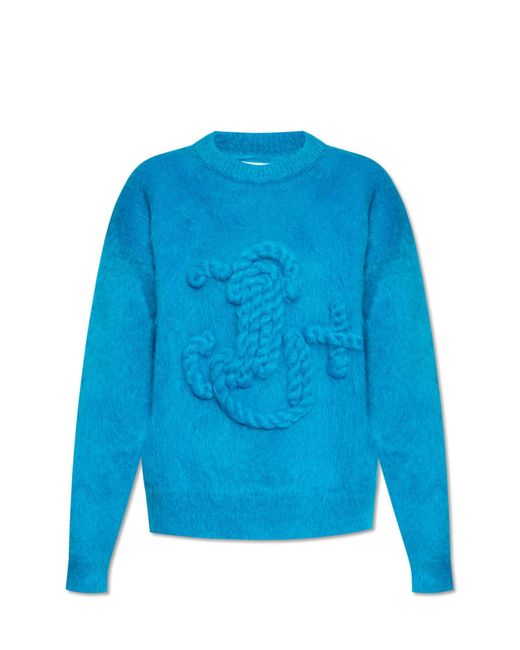 Jil Sander Blue Mohair Sweater